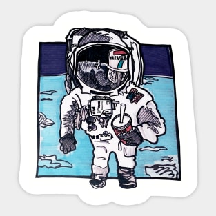 Soda On the Moon Sticker